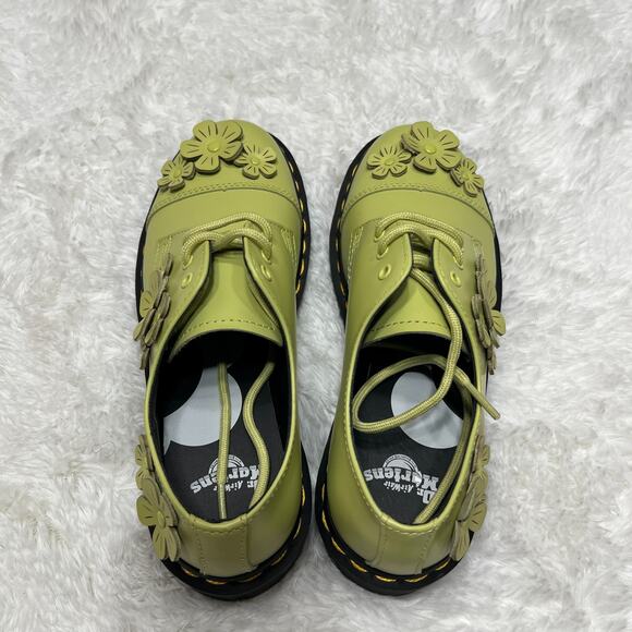 DR MARTENS 1461 FLOWER OXFORDS FLWR GREEN SIZE 6 SHOES LOAFERS FLORAL - Picture 5 of 7